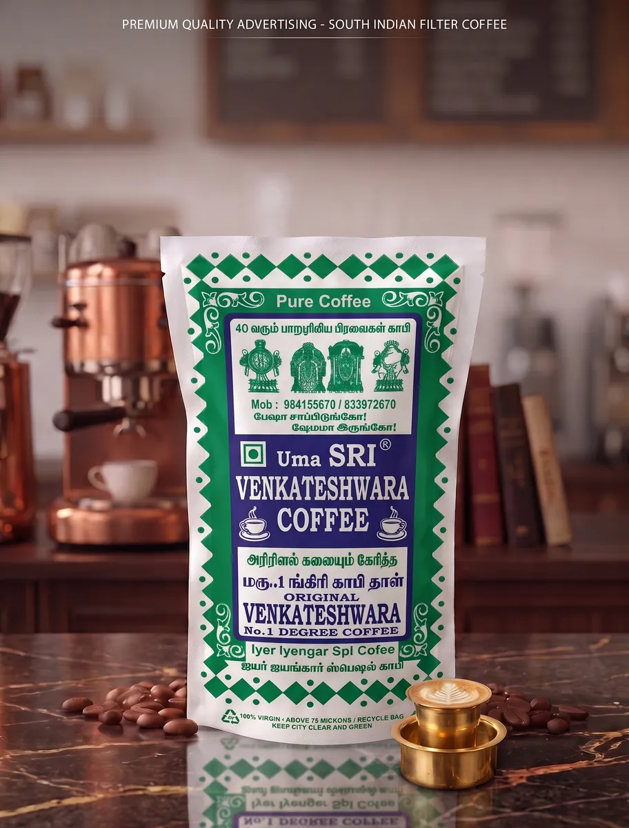 Uma Sri Venkateswara Coffee - 100% Pure Coffee - Authentic South Indian Filter Coffee